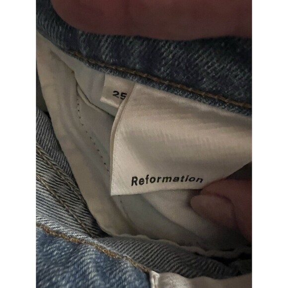 Reformation Step Hem Size 25 Light wash Blue Jeans - Picture 7 of 10